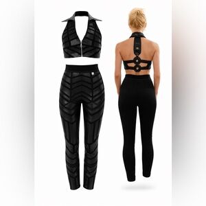 Black Geometric Women's Set